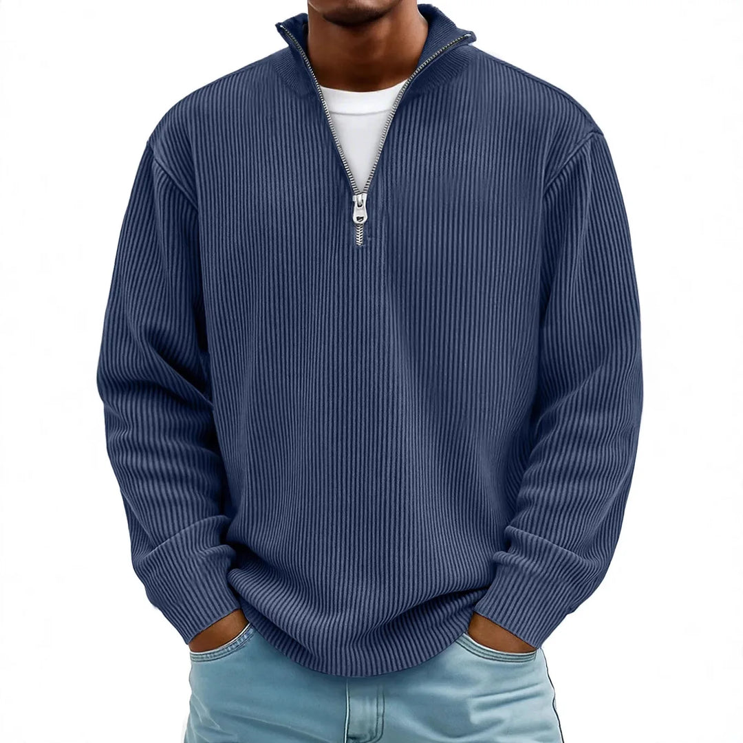 Bennett Ribbed Quarter-Zip Pullover