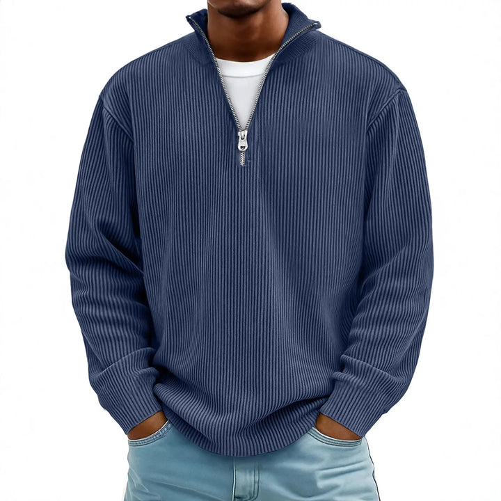 Bennett Ribbed Quarter-Zip Pullover