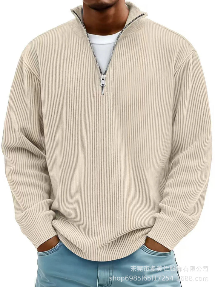 Bennett Ribbed Quarter-Zip Pullover