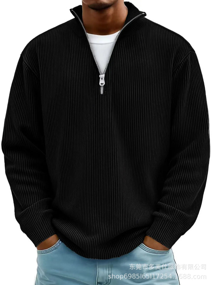 Bennett Ribbed Quarter-Zip Pullover