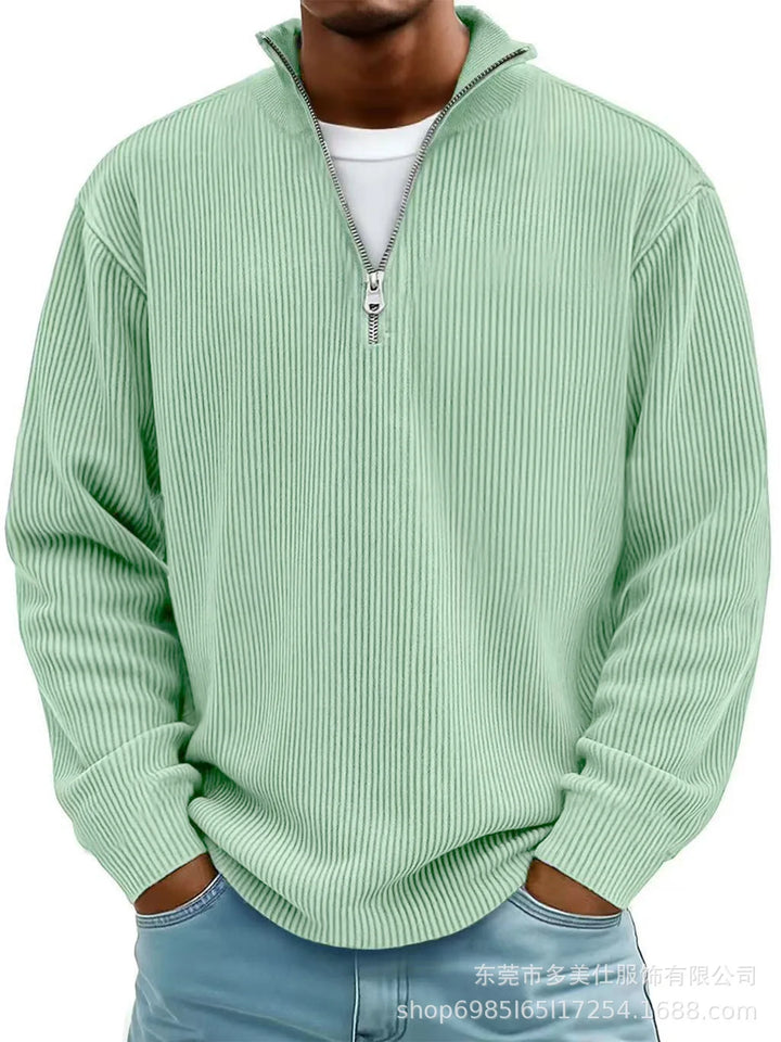 Bennett Ribbed Quarter-Zip Pullover