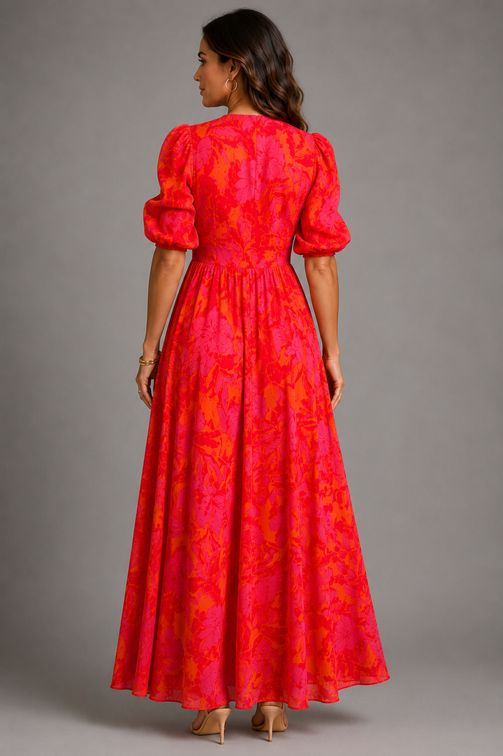 Evelyn Printed Maxi Dress