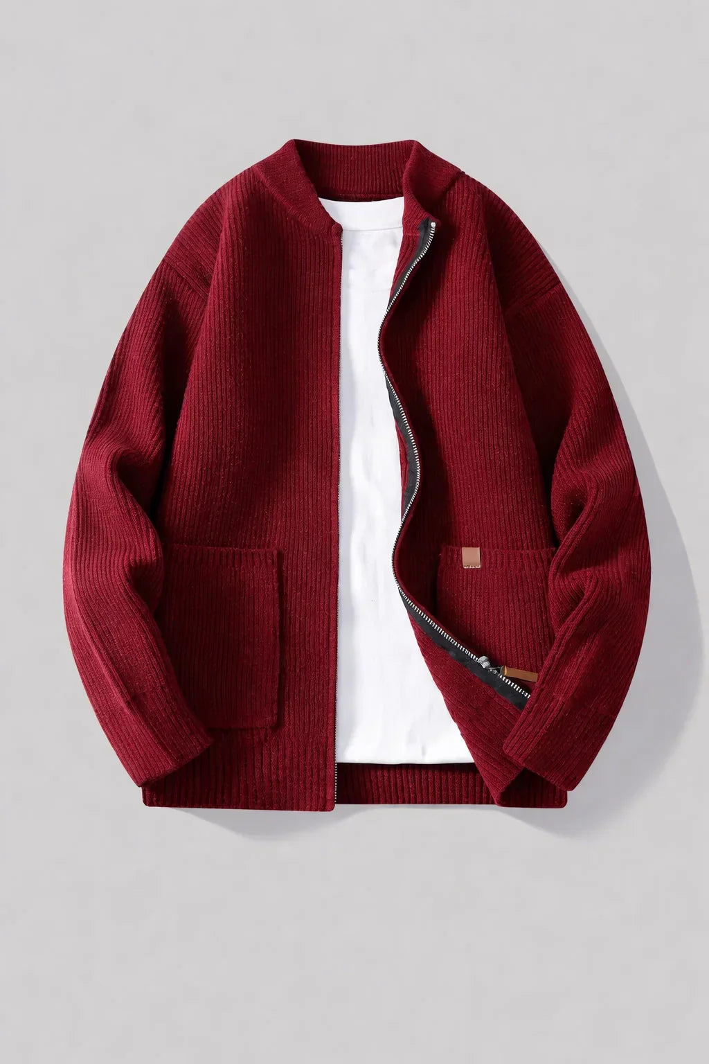 Everett Ribbed Zip Cardigan