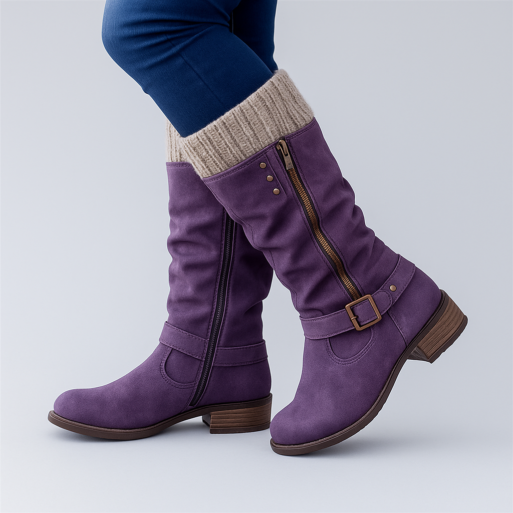 Ariana Mid-Calf Buckle Boots