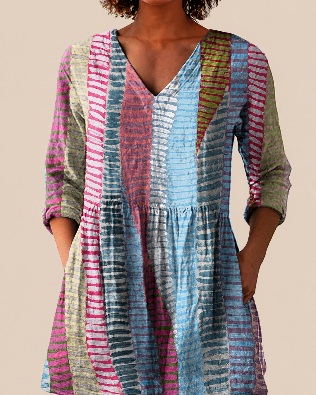 Noa Striped Long Blouse