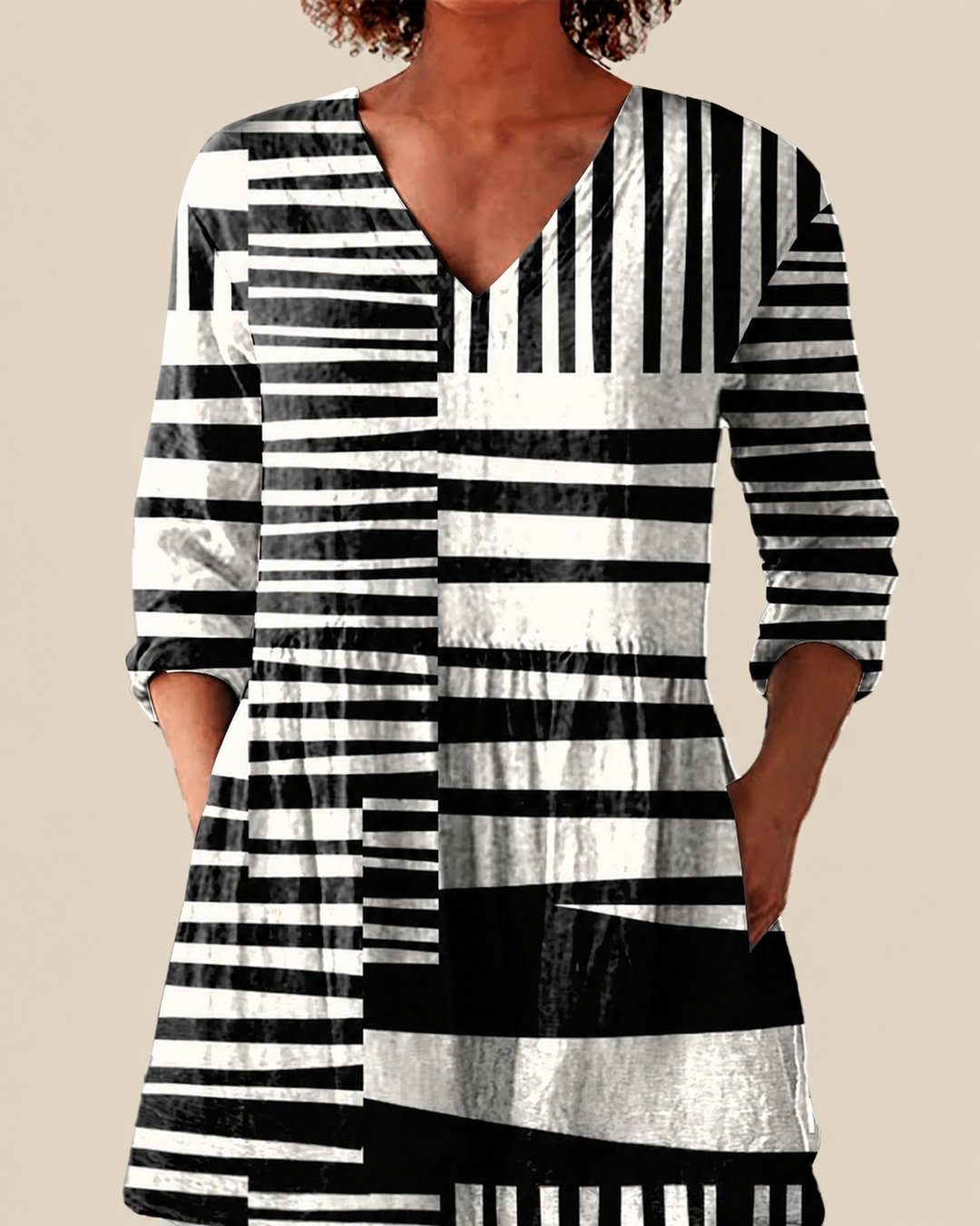 Quinn Striped Long Blouse