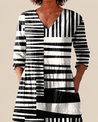 Quinn Striped Long Blouse