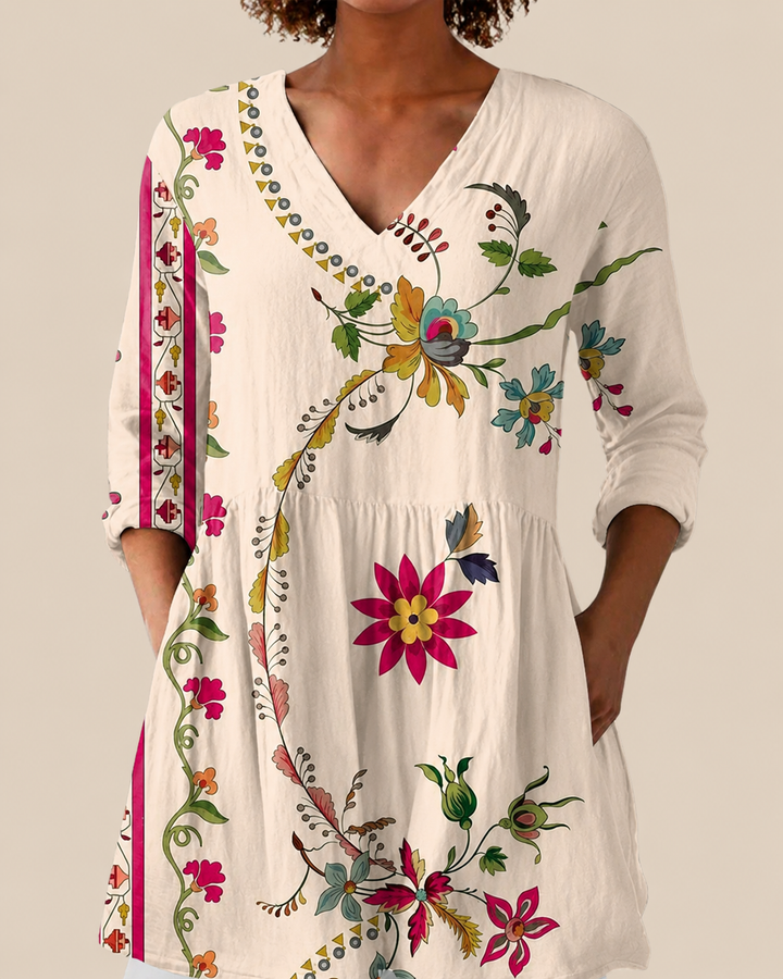 Aria Floral Long Blouse