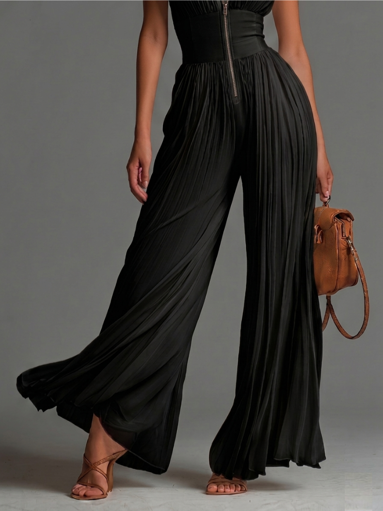 Victoria Draped Wide-Leg Jumpsuit