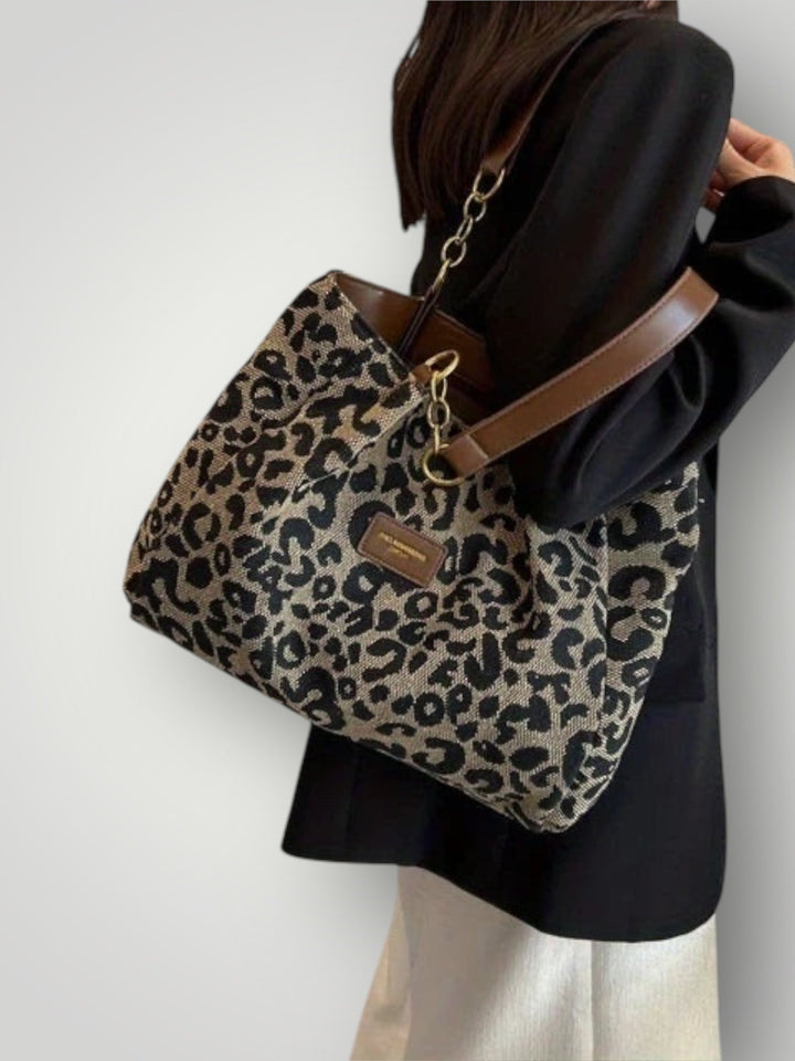 Elara Leopard Tote Bag