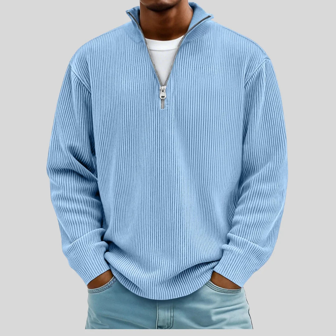 Bennett Ribbed Quarter-Zip Pullover