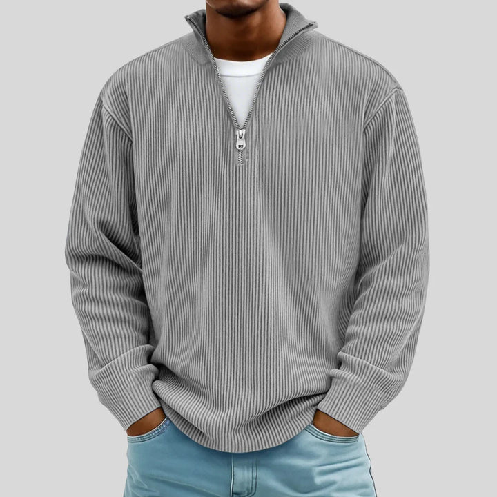 Bennett Ribbed Quarter-Zip Pullover