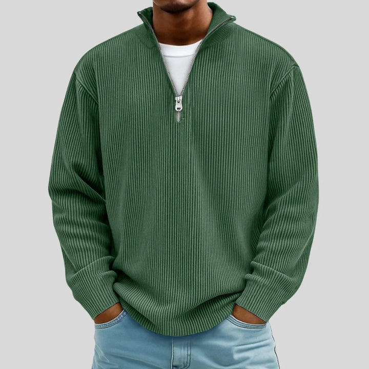Bennett Ribbed Quarter-Zip Pullover