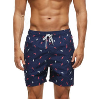 Coastal White Fish Swim Shorts