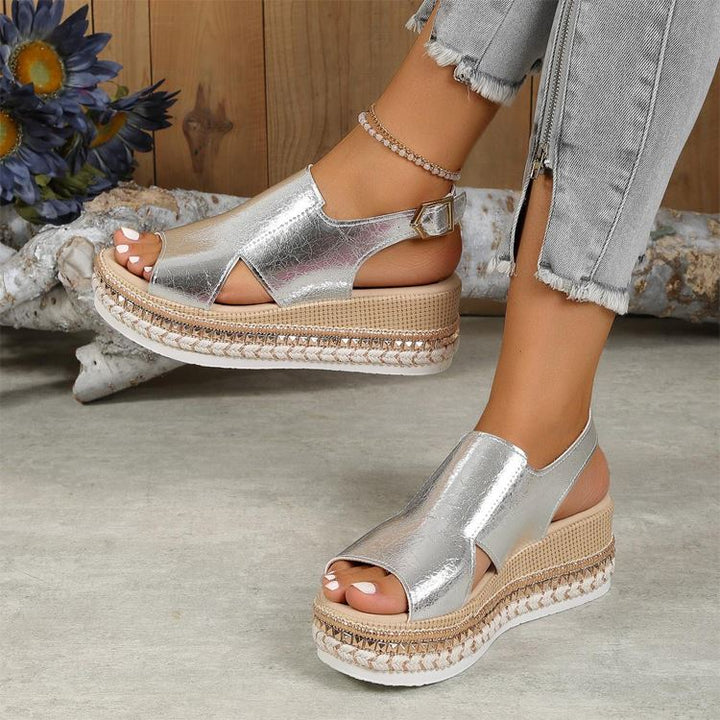 Evangeline Espadrille Wedge Sandals