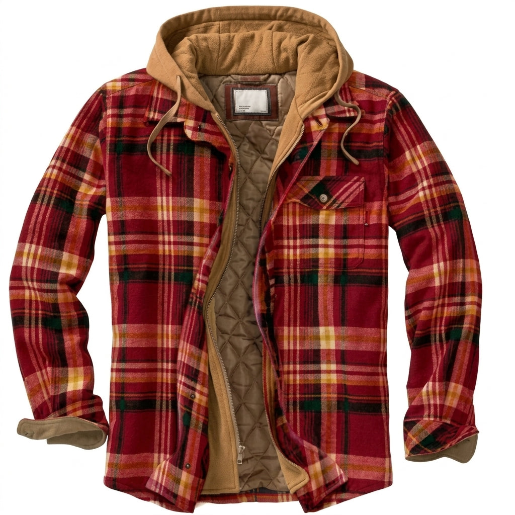 Spencer Plaid Hooded Jacket