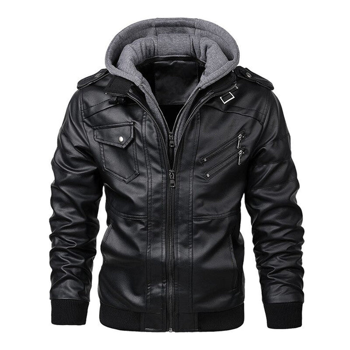 Travis Hooded Leather Jacket