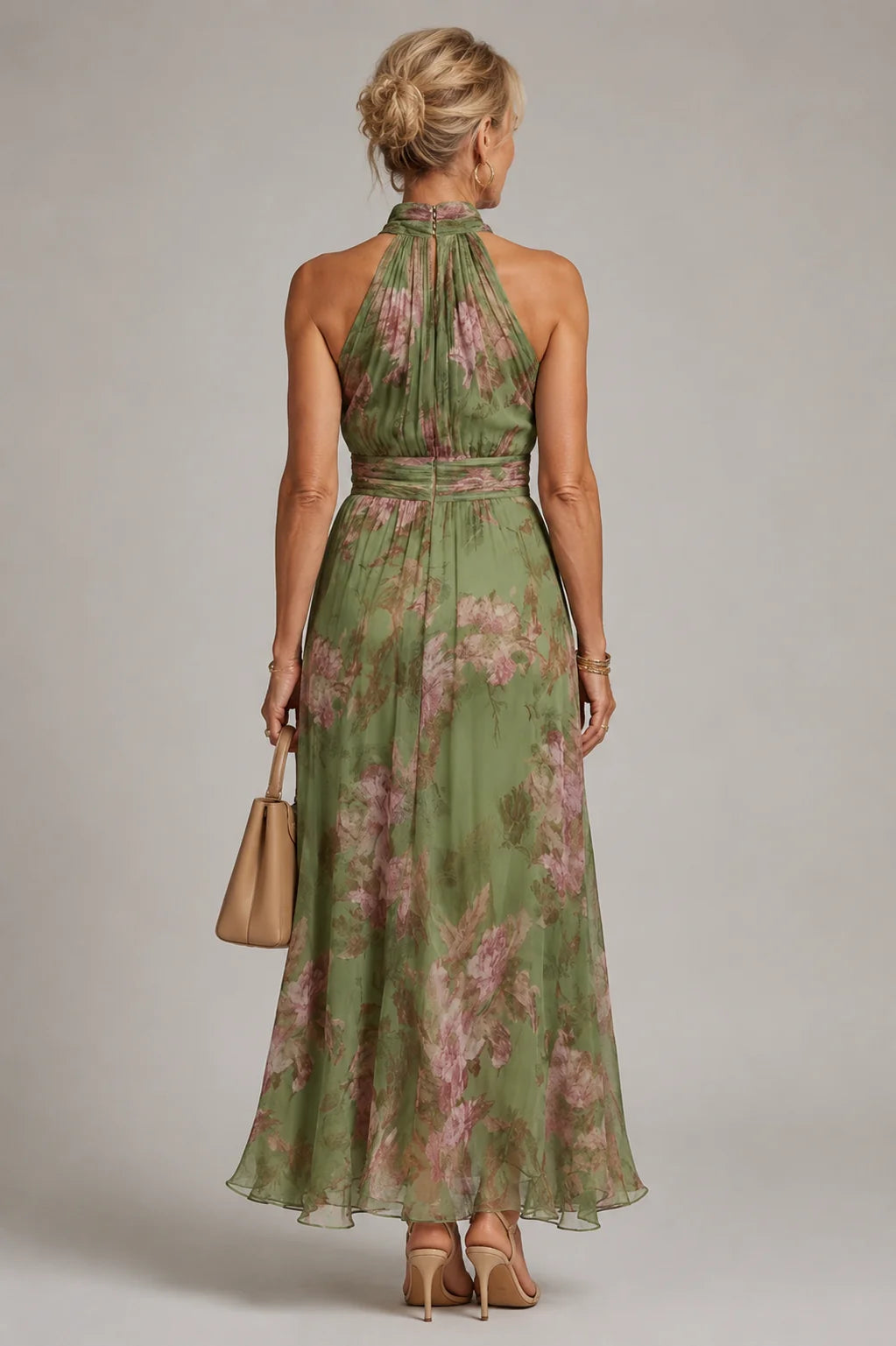 Joan Floral Halter Maxi Dress