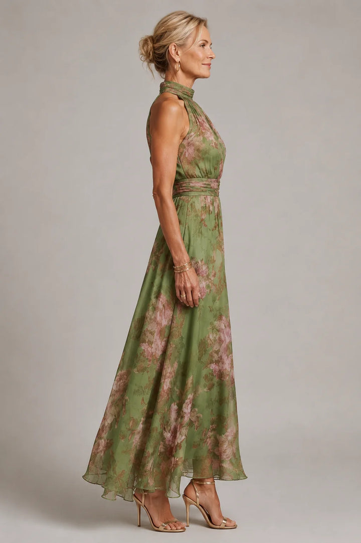 Joan Floral Halter Maxi Dress