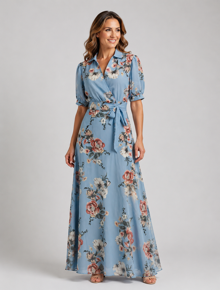 Isabelle Floral Wrap Maxi Dress