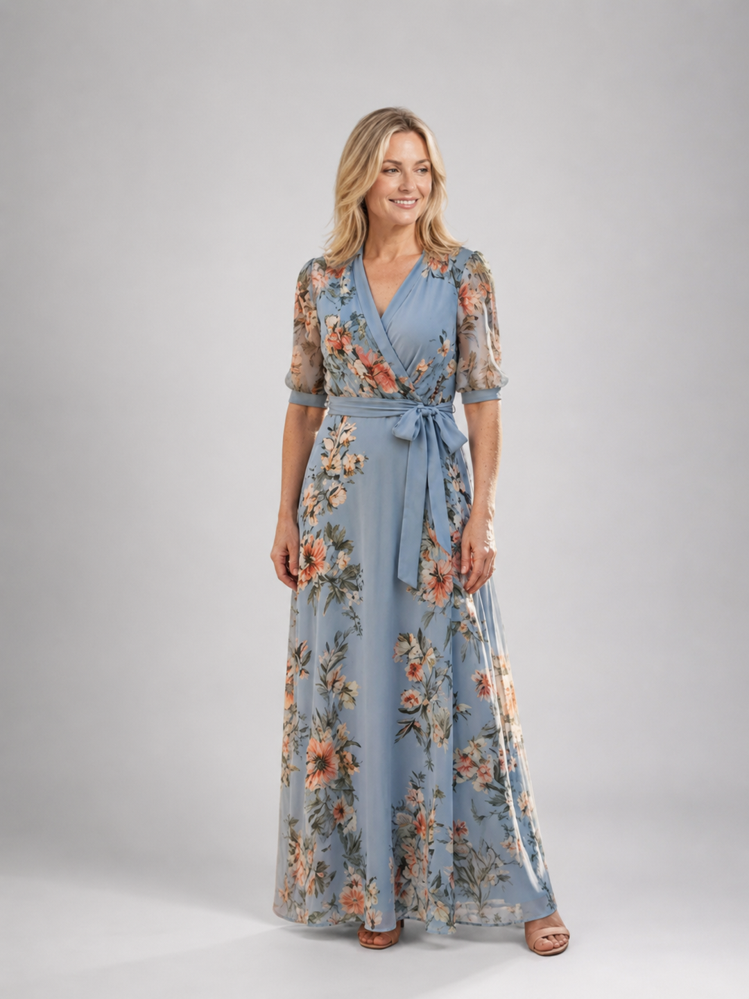 Isabelle Floral Wrap Maxi Dress
