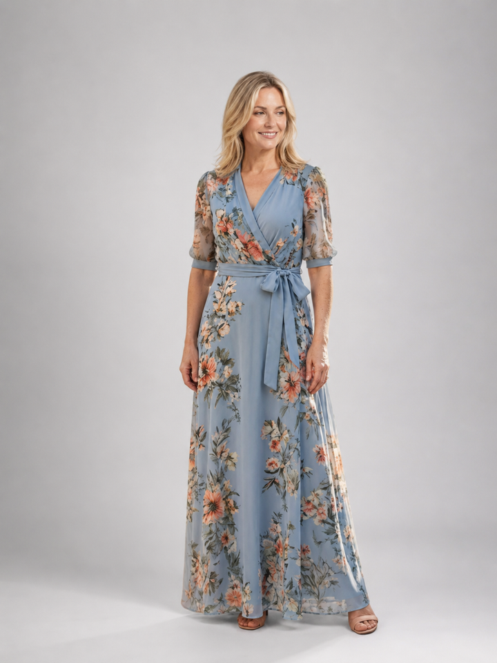 Isabelle Floral Wrap Maxi Dress