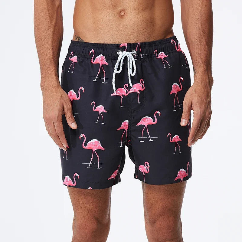 Coastal Flamingo Swim Shorts