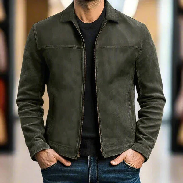 Andre Suede Trucker Jacket
