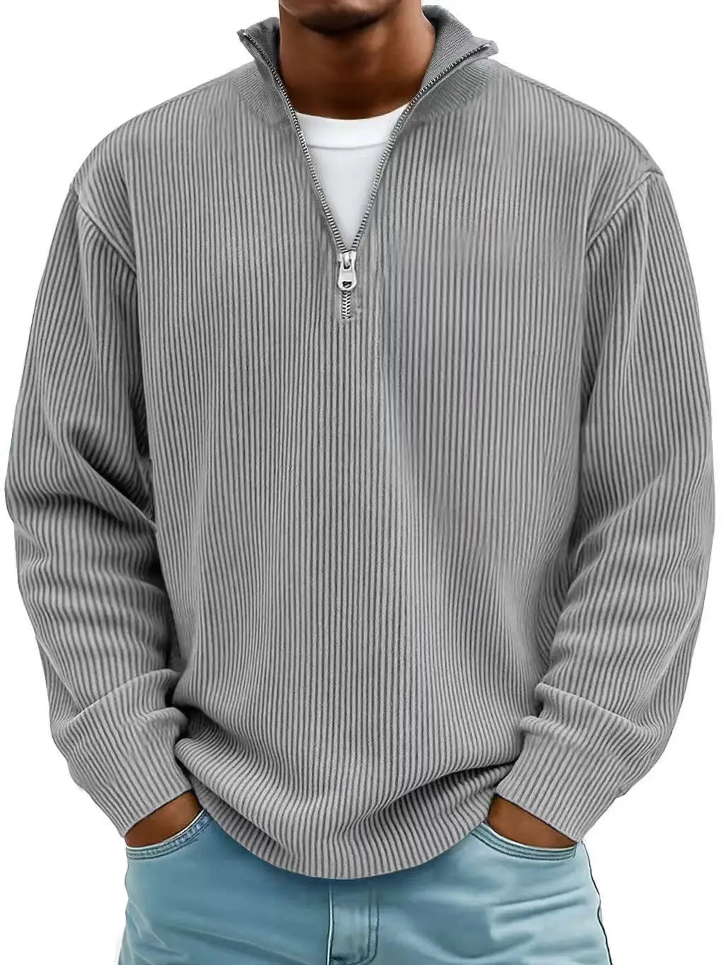 Bennett Ribbed Quarter-Zip Pullover