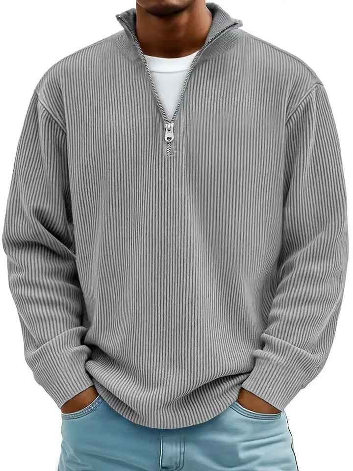 Bennett Ribbed Quarter-Zip Pullover