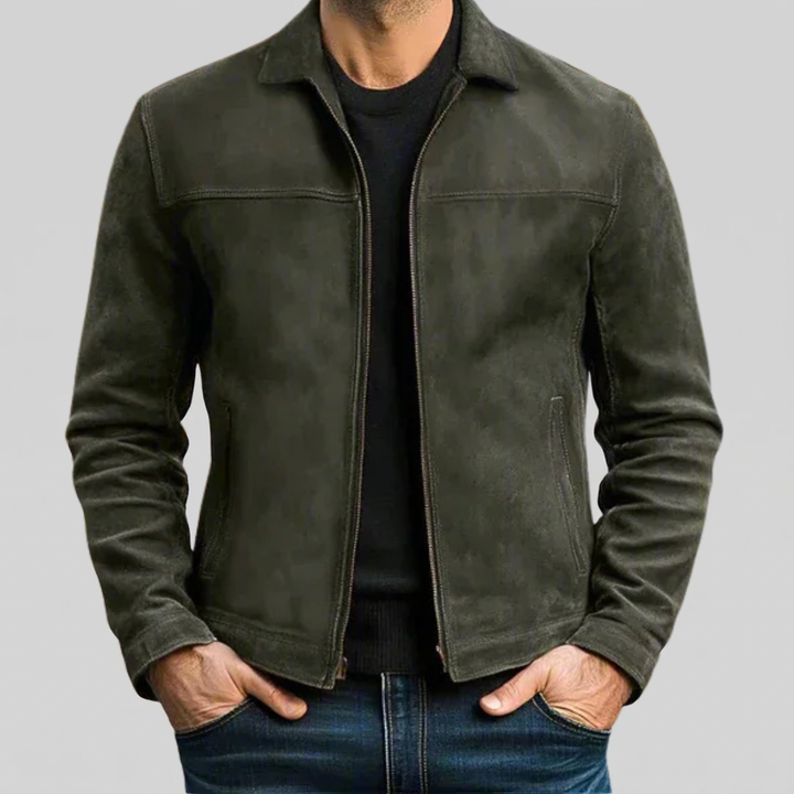 Andre Suede Trucker Jacket