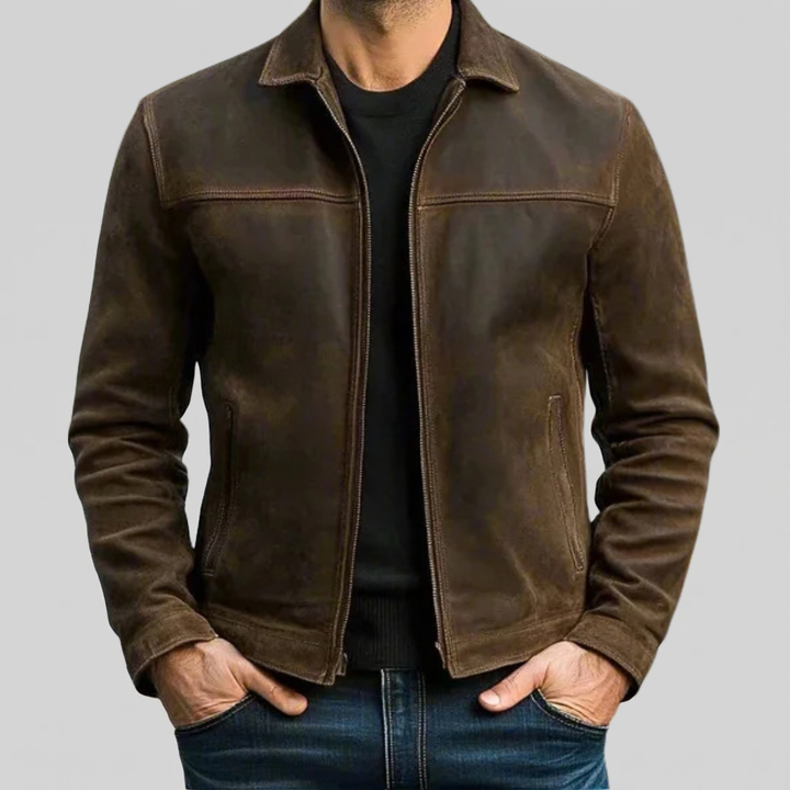 Andre Suede Trucker Jacket