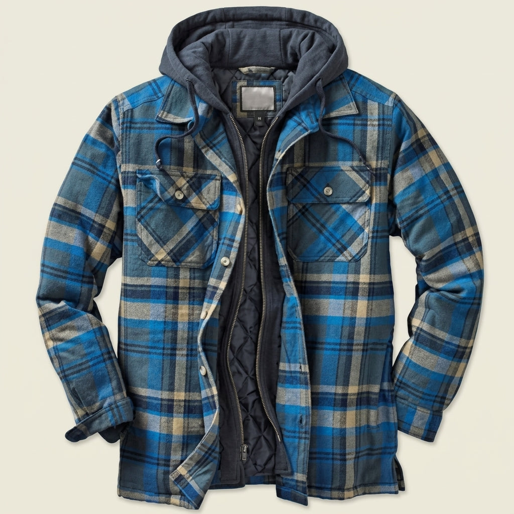 Spencer Plaid Hooded Jacket