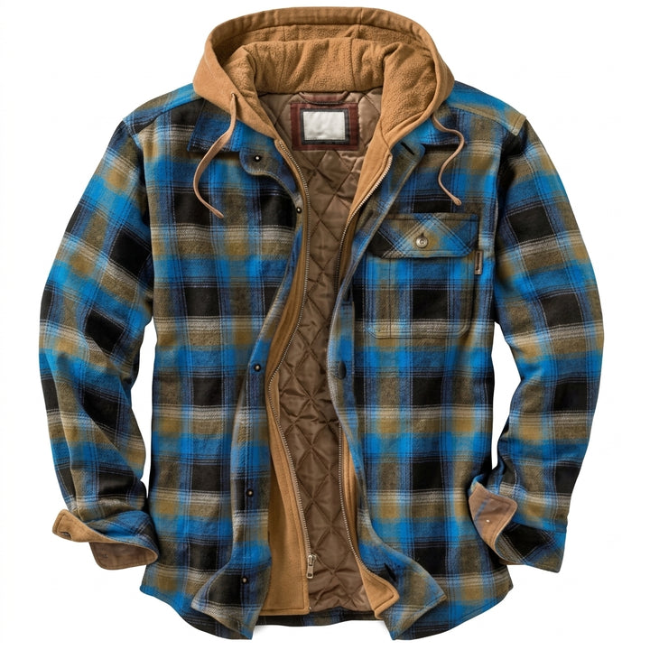 Spencer Plaid Hooded Jacket