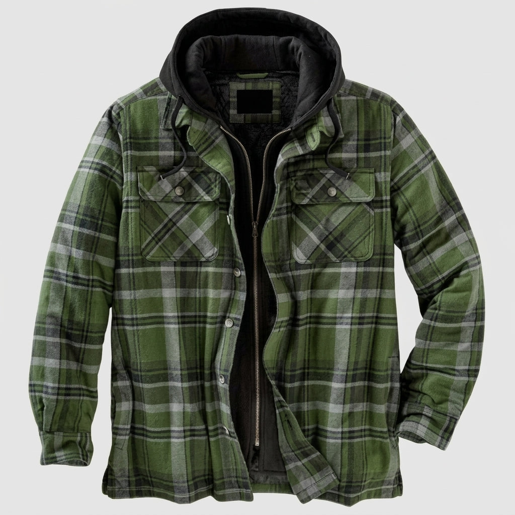Spencer Plaid Hooded Jacket