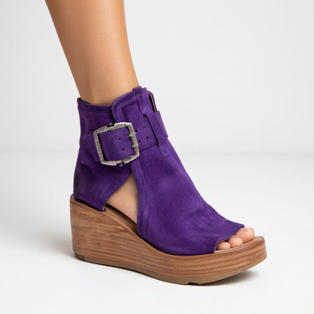 Orelisse™ - Modern Open-Back Wedge Ankle Boots