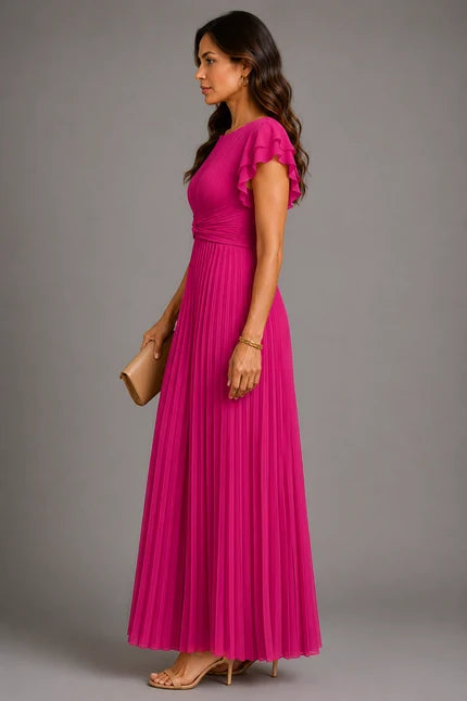 Vivienne Pleated Maxi Dress