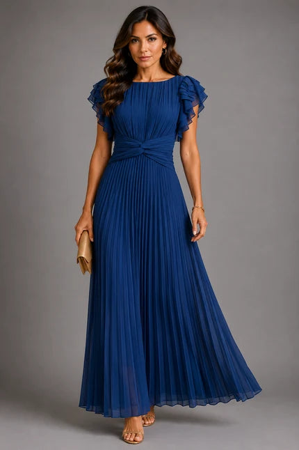 Vivienne Pleated Maxi Dress