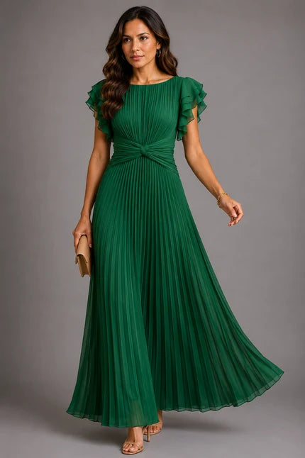 Vivienne Pleated Maxi Dress