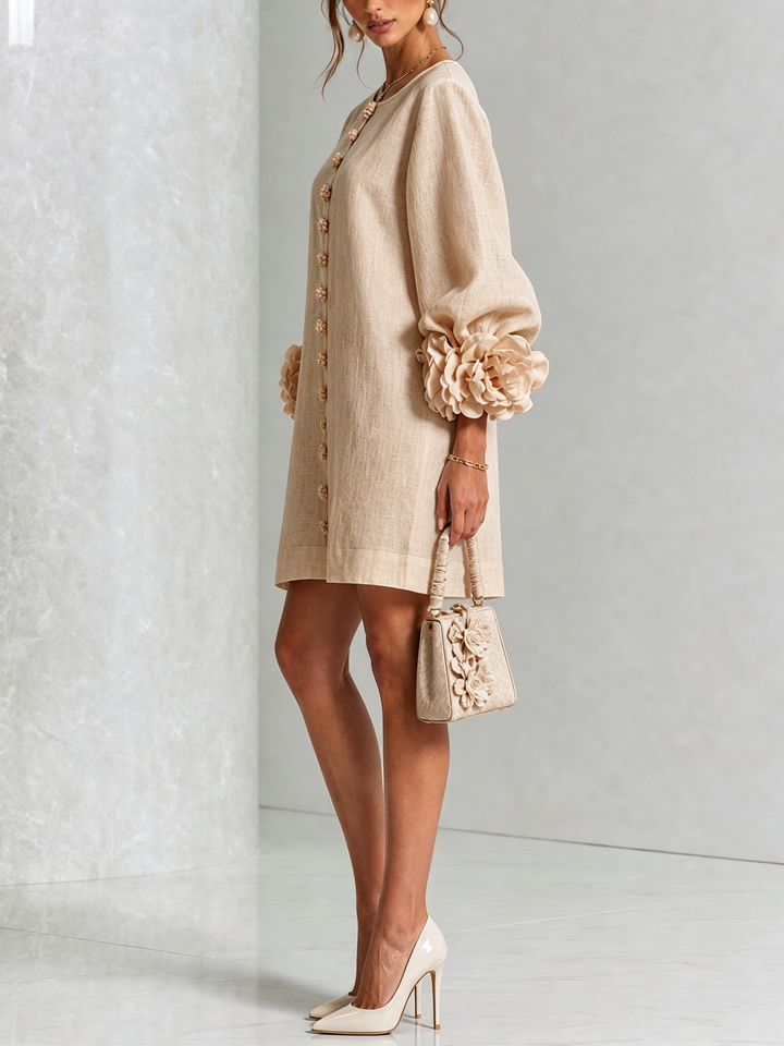 Clara Button Front Mini Dress