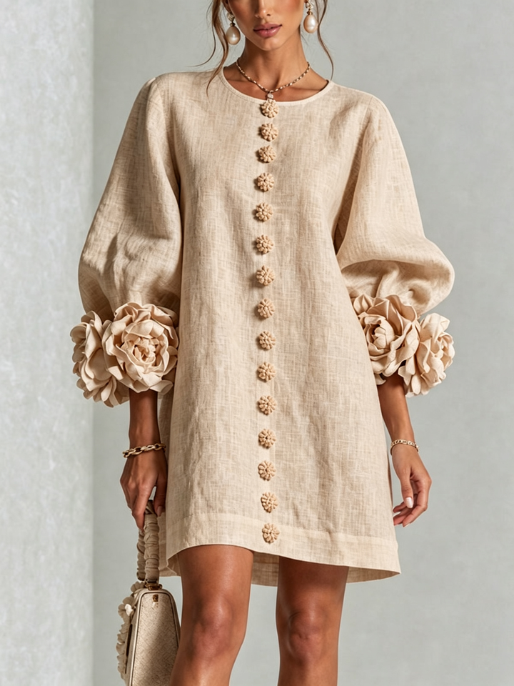 Clara Button Front Mini Dress
