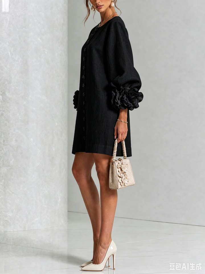 Clara Button Front Mini Dress