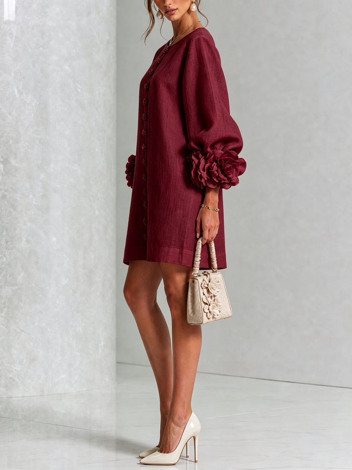 Clara Button Front Mini Dress