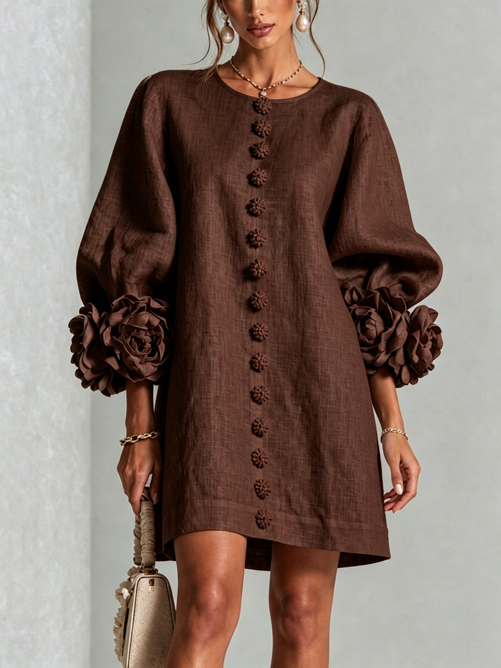 Clara Button Front Mini Dress