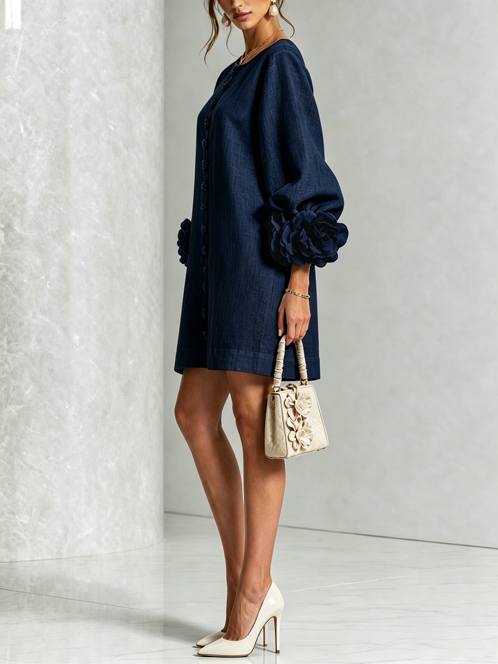 Clara Button Front Mini Dress