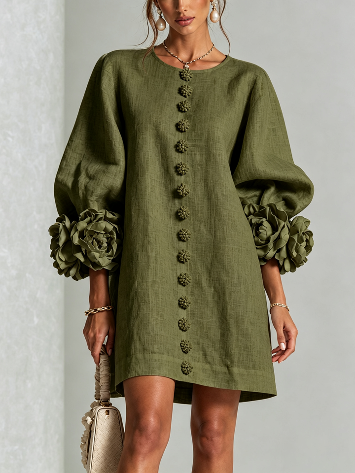 Clara Button Front Mini Dress