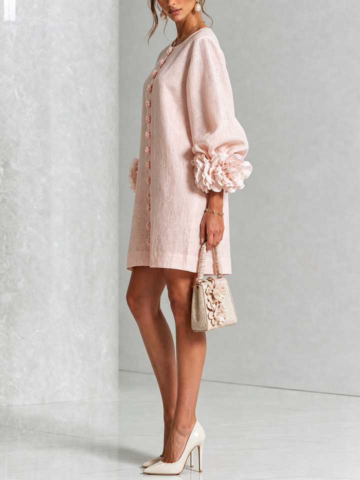 Clara Button Front Mini Dress