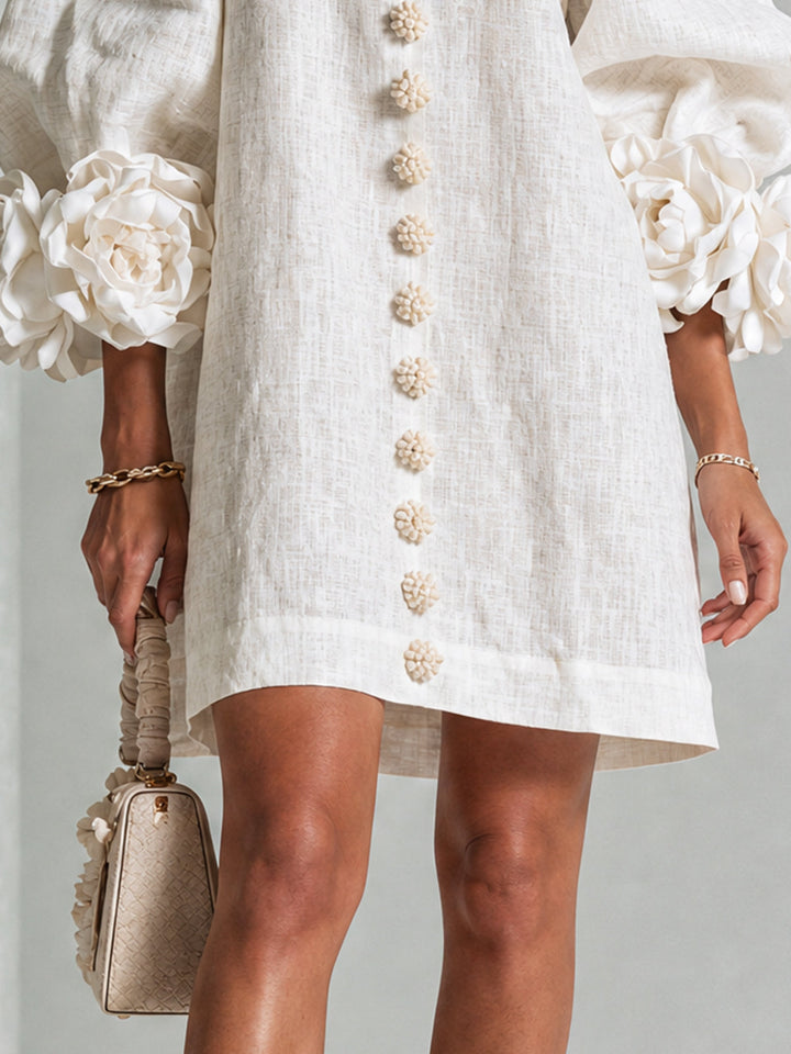 Clara Button Front Mini Dress