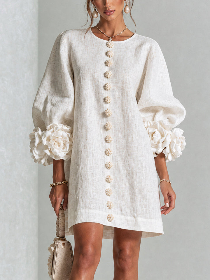 Clara Button Front Mini Dress