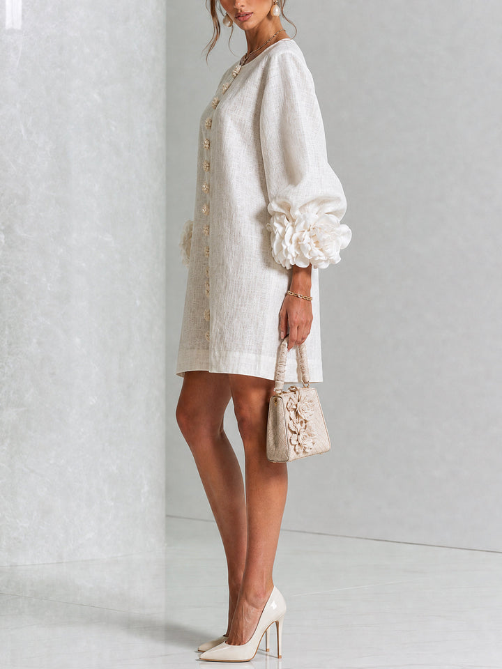 Clara Button Front Mini Dress